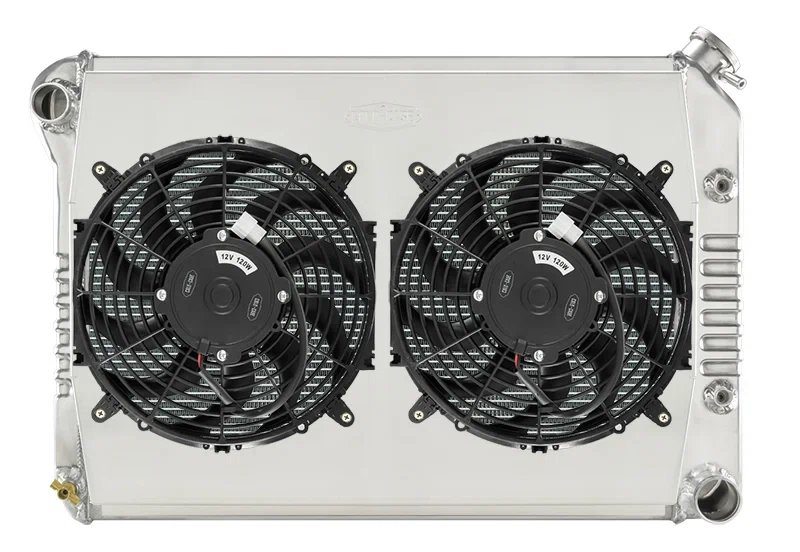 68-79 Nova Big Block Dual 12 Inch Fans Automatic Trans Cold Case Radiators